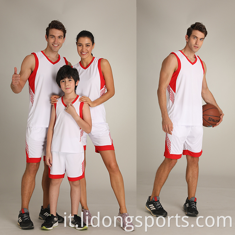 Design personalizzato Basketball Wear Uniform Sublimation Reversible Basketball Jersey per la squadra